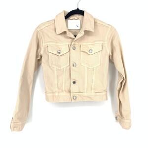 Everlane Jacket Women's Size XS Blush Denim Collared Pocket Front Button Up